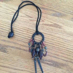 Wood beaded necklace